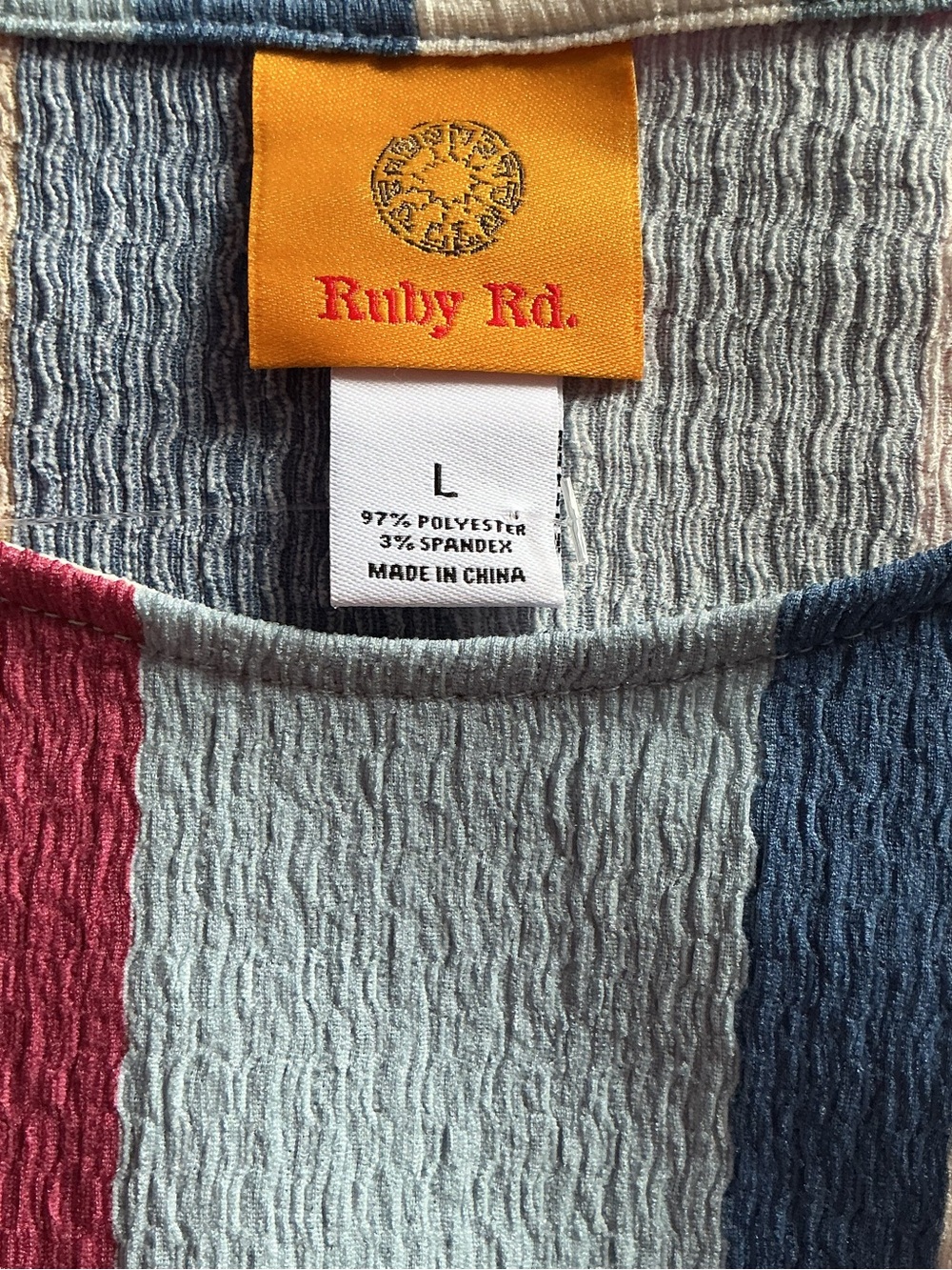 Ruby Rd Striped Short-Sleeve Women's Top - Picture 9 of 9